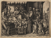 TvB G 3971
<br/>
De rijke man sterft
<br/>
<em>Aldegrever, Heinrich (1502 - 1555/61)</em>